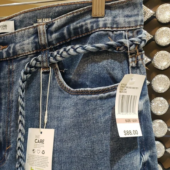 Mwt Kensie 31 Blue Relaxed Fit Jeans with High-Rise Waist and Full Length - Picture 4 of 8